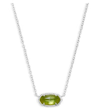 Load image into Gallery viewer, Kendra Scott Elisa Pendant Necklace for Women, Fashion Jewelry, Rhodium-Plated, Peridot Illusion