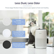 Load image into Gallery viewer, LEVOIT Air Purifiers for Bedroom Home, 3-in-1 Filter Cleaner with Fragrance Sponge for Better Sleep, Filters Smoke, Allergies, Pet Dander, Odor, Dust, Office, Desktop, Portable, Core Mini, White