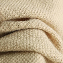 Load image into Gallery viewer, Women Basic Knitted Loose Pants and O Neck Sweater Suit Warm Sets Tracksuits Pullover Two Piece Dark Brown One Size