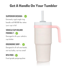 Load image into Gallery viewer, Handle For Stanley 14oz Quencher H2.0 FlowState Tumbler, Stanley Cup Accessories 14 oz, Stanley Tumbler Handle Attachment, Anti Slip, Car Cup Holder Friendly, Improved Grip, Pack of 2 (Pink, 14oz)