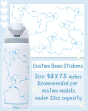 ギャラリービューアに画像を読み込み、Kaitiaki Bows Stickers for Custom Owala Accessories - Cute Tumbler Decals, Fits Urban Outfitters Owala Bottles (Ocean Breeze Bow, Blue)