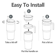 Load image into Gallery viewer, Handle For Stanley 14oz Quencher H2.0 FlowState Tumbler, Stanley Cup Accessories 14 oz, Stanley Tumbler Handle Attachment, Anti Slip, Car Cup Holder Friendly, Improved Grip, Pack of 2 (Pink, 14oz)