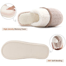 Load image into Gallery viewer, Cozy Slippers for Women Indoor and Outdoor Fuzzy House Shoes with Memory Foam Anti-Skid Sole Gifts for Women Mom Ladies
