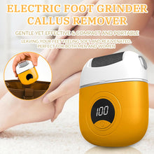 Load image into Gallery viewer, Electric Foot Grinder, Digital Electric Callus Remover for Feet, Waterproof Electric Foot File Rechargeable, Electric Foot Callus Remover with 3 Grinding Heads 2 Speeds for Dry Dead Skin (Yellow)