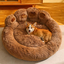 Load image into Gallery viewer, Paw Shaped Pet Bed, Soothing Paw Dog Bed, Bear Paws Dog Bed, Cute Bear Paw Shape Dog Bed, Dog Bed Cat Pet Sofa Cute Bear Paw Shape Comfortable Cozy (M,Brown)