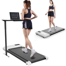 Load image into Gallery viewer, SupeRun Walking Pad, Under Desk Treadmill, 3 in 1 Portable Treadmill with Remote Control LED Display, 2.5 HP Quiet Walking Jogging Machine for Office Home Use, 300 Lbs Capacity (White-45''L, BA03)