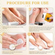 Load image into Gallery viewer, Electric Foot Grinder, Digital Electric Callus Remover for Feet, Waterproof Electric Foot File Rechargeable, Electric Foot Callus Remover with 3 Grinding Heads 2 Speeds for Dry Dead Skin (Yellow)