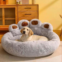 Load image into Gallery viewer, Paw Shaped Pet Bed, Soothing Paw Dog Bed, Bear Paws Dog Bed, Cute Bear Paw Shape Dog Bed, Dog Bed Cat Pet Sofa Cute Bear Paw Shape Comfortable Cozy (M,Brown)