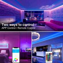 ギャラリービューアに画像を読み込み、DAYBETTER LED Strip Lights 130ft Lights Strip for Bedroom, Desk, Indoor Room Bedroom Brithday Gifts RGB Decor with Remote and 24V Power Supply