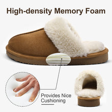 Load image into Gallery viewer, Litfun Women's Fuzzy Memory Foam Slippers Fluffy Winter House Shoes Indoor and Outdoor, Chestnut 8-8.5