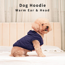 Load image into Gallery viewer, Vecomfy Fleece Lining Extra Warm Dog Hoodie in Winter,Small Dog Jacket Puppy Coats with Hooded,Blue XS