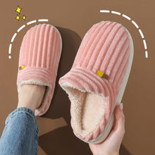 Load image into Gallery viewer, Women's Slippers Closed-back Fuzzy Faux Wool Soft Lightweight Non slip Home Shoes Fleece Indoor Outdoor Soles Comfy Shoes Pink, 6