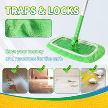 ギャラリービューアに画像を読み込み、5 Pack Reusable 100% Chenille Mop Pads Compatible with Swiffer Sweeper Mop, Wet and Dry Flat Swiffer mop Cover, 5 Pack Washable Swiffer Pads for Surface/Hardwood Floor Cleaning (Mop is Not Included)