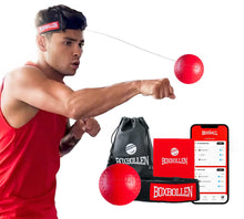 Load image into Gallery viewer, Boxbollen Original with App, Used by Celebrities - MMA Gear Boxing Ball - Boxing Reflex Ball with Adjustable Strap - Interactive The Boxball App Integration - Stocking Stuffer Ideas - 1 Pack