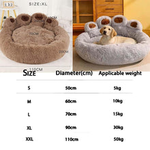 Load image into Gallery viewer, Paw Shaped Pet Bed, Soothing Paw Dog Bed, Bear Paws Dog Bed, Cute Bear Paw Shape Dog Bed, Dog Bed Cat Pet Sofa Cute Bear Paw Shape Comfortable Cozy (M,Brown)