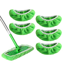 ギャラリービューアに画像を読み込み、5 Pack Reusable 100% Chenille Mop Pads Compatible with Swiffer Sweeper Mop, Wet and Dry Flat Swiffer mop Cover, 5 Pack Washable Swiffer Pads for Surface/Hardwood Floor Cleaning (Mop is Not Included)