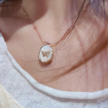 Load image into Gallery viewer, AditiGarden Dainty Gold Necklace for Women 14k Gold Butterfly Shell locket Charm Necklace Women Gifts(17.7'')
