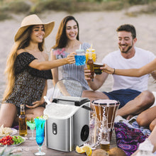 ギャラリービューアに画像を読み込み、Nugget Countertop Ice Maker with Soft Chewable Ice, 34Lbs/24H, Pebble Portable Ice Machine with Ice Scoop, Self-Cleaning, One-Click Operation, for Kitchen,Office Stainless Steel Silver