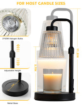 ギャラリービューアに画像を読み込み、GODONLIF Candle Warmer Lamp with Timer, Adjustable Height Candle Warmer, Dimmable, Home Decor, Wax Warmer Lamp for Jar Candles with 2 Bulbs, Black