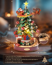 ギャラリービューアに画像を読み込み、ROBOTIME 3D Puzzles for Adults Wooden Music Box with LED DIY Model Christmas Tree Building Kit for Kids Hobby Crafts Unique Home Decor