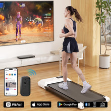 Load image into Gallery viewer, SupeRun Walking Pad, Under Desk Treadmill, 3 in 1 Portable Treadmill with Remote Control LED Display, 2.5 HP Quiet Walking Jogging Machine for Office Home Use, 300 Lbs Capacity (White-45''L, BA03)