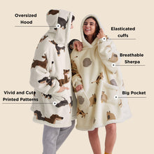 Load image into Gallery viewer, Bedsure Wearable Blanket Hoodie, Blanket Hoodies for Women Sherpa Hoodie as Gifts for Her Mom Girlfriend Kids, Hooded Blanket, Standard, Cat, Light Beige