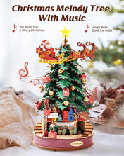 ギャラリービューアに画像を読み込み、ROBOTIME 3D Puzzles for Adults Wooden Music Box with LED DIY Model Christmas Tree Building Kit for Kids Hobby Crafts Unique Home Decor