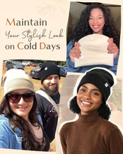 ギャラリービューアに画像を読み込み、YANIBEST Womens Satin Lined Knit Beanie Hat Acrylic Winter Hats for Women Men Silk Lining Soft Slouchy Warm Cuffed Beanie Hat