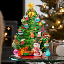 ギャラリービューアに画像を読み込み、Airpark Pop Up Christmas Tree, Pre-Lit Foldable Paper Xmas Tree with Warm White Lights, Greeting Cards with Blank Note Cards and Envelope, 15 inch 3D Flower Bouquet Gift Cards for Holiday Decorations