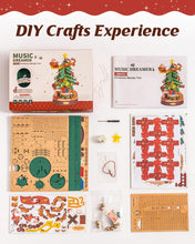 ギャラリービューアに画像を読み込み、ROBOTIME 3D Puzzles for Adults Wooden Music Box with LED DIY Model Christmas Tree Building Kit for Kids Hobby Crafts Unique Home Decor
