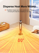 Load image into Gallery viewer, Uthfy Space Heater Indoor, 38" Electric Room Heater with Flame, 24H Timer, Portable Tower Heater with Remote, Thermostat, 3 Modes, Tip-over and Overheat Protection, for Bedroom Office Large Room Use