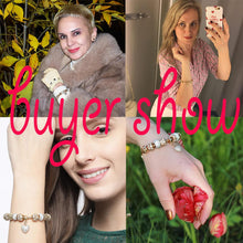 Load image into Gallery viewer, VTEAS 2 Pack Charm Bracelets Pink and Gold Heart Silver Plated Charm Bracelet, DIY Jewelry for Women Gifts, with Beads, Crystal, Charms, Love and Adjustable Snake Chain, Fits 7.5"+1.5"