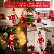 ギャラリービューアに画像を読み込み、Christmas Elf Behaving Badly Plush Toy | Novelty Long Bendy Naughty Boy Christmas Elves Doll | 12 Inches