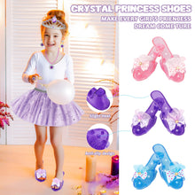 Load image into Gallery viewer, LJZJ Princess Dress Up Toys & Jewelry Boutique, Costumes Set incl Color Skirts, Shoes, Crowns, Accessories, Girls Role Play Gift for 3 4 5 6 Year old Girl Toddler B-day Party Favors