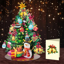 ギャラリービューアに画像を読み込み、Airpark Pop Up Christmas Tree, Pre-Lit Foldable Paper Xmas Tree with Warm White Lights, Greeting Cards with Blank Note Cards and Envelope, 15 inch 3D Flower Bouquet Gift Cards for Holiday Decorations