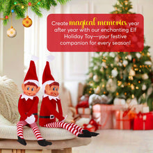 ギャラリービューアに画像を読み込み、Christmas Elf Behaving Badly Plush Toy | Novelty Long Bendy Naughty Boy Christmas Elves Doll | 12 Inches