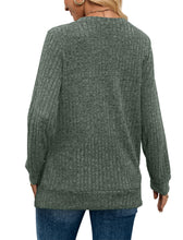 Load image into Gallery viewer, SAMPEEL Womens Long Sleeve Tops Casual V Neck Fall T Shirts Christmas Sweaters Winter Clothes Green M