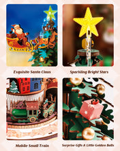 ギャラリービューアに画像を読み込み、ROBOTIME 3D Puzzles for Adults Wooden Music Box with LED DIY Model Christmas Tree Building Kit for Kids Hobby Crafts Unique Home Decor
