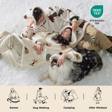 Load image into Gallery viewer, Bedsure Wearable Blanket Hoodie, Blanket Hoodies for Women Sherpa Hoodie as Gifts for Her Mom Girlfriend Kids, Hooded Blanket, Standard, Cat, Light Beige