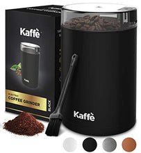 Load image into Gallery viewer, Kaffe KF2010 Electric Coffee Grinder - Black - 3oz Capacity with Easy On/Off Button. Cleaning Brush Included!