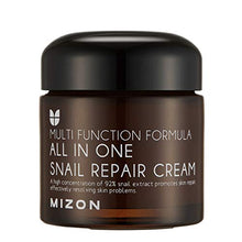 Load image into Gallery viewer, Snail Repair Cream 2.53 oz, Face Moisturizer with Snail Mucin Extract, All in One Snail Repair Cream, Recovery Cream, Korean Skincare with Snail Extract, Wirnkle & Blemish Care by Mizon (2.53oz 75ml)