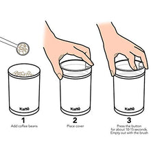 Load image into Gallery viewer, Kaffe KF2010 Electric Coffee Grinder - Black - 3oz Capacity with Easy On/Off Button. Cleaning Brush Included!