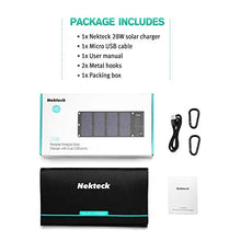 Load image into Gallery viewer, Solar Charger, Nekteck 28W Foldable Portable Solar Charger, Waterproof Camping Gear Sunpowered Charger with 2 USB Port for iPhone 12/11/Xs, iPad, MacBook, Samsung Galaxy, Tablet and Any USB Devices