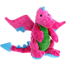Load image into Gallery viewer, goDog Dragon With Chew Guard Technology Tough Plush Dog Toy, Pink, Large