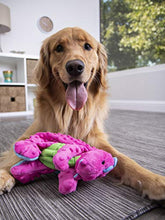 Load image into Gallery viewer, goDog Dragon With Chew Guard Technology Tough Plush Dog Toy, Pink, Large
