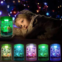 Load image into Gallery viewer, Waitahug Light up Terrarium Kit for Kids with LED Light on Lid - Stem Plant Educational Toys - DIY Your own Mini Garden in a Jar which Glows at Night - Stem Toys - Gardening Gifts for Kids Age 4-12