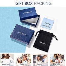 Load image into Gallery viewer, Women 925 Sterling Silver 6mm Heart Stud Earrings Pink Tourmaline Crystal Cubic Zirconia CZ October Birthstone Earring Studs Hypoallergenic Earring for Sensitive Ears