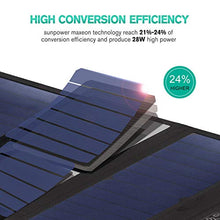 Load image into Gallery viewer, Solar Charger, Nekteck 28W Foldable Portable Solar Charger, Waterproof Camping Gear Sunpowered Charger with 2 USB Port for iPhone 12/11/Xs, iPad, MacBook, Samsung Galaxy, Tablet and Any USB Devices