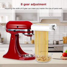 Load image into Gallery viewer, ANTREE Pasta Maker Attachment 3 in 1 Set for KitchenAid Stand Mixers Included Pasta Sheet Roller, Spaghetti Cutter, Fettuccine Cutter Maker Accessories and Cleaning Brush