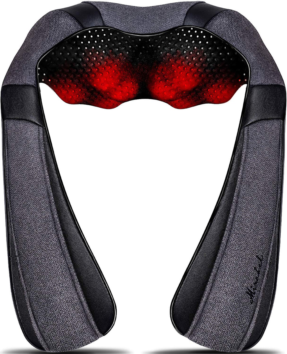Mirakel Neck Massager with Heat, Shiatsu Shoulder Massager, Electric K ...